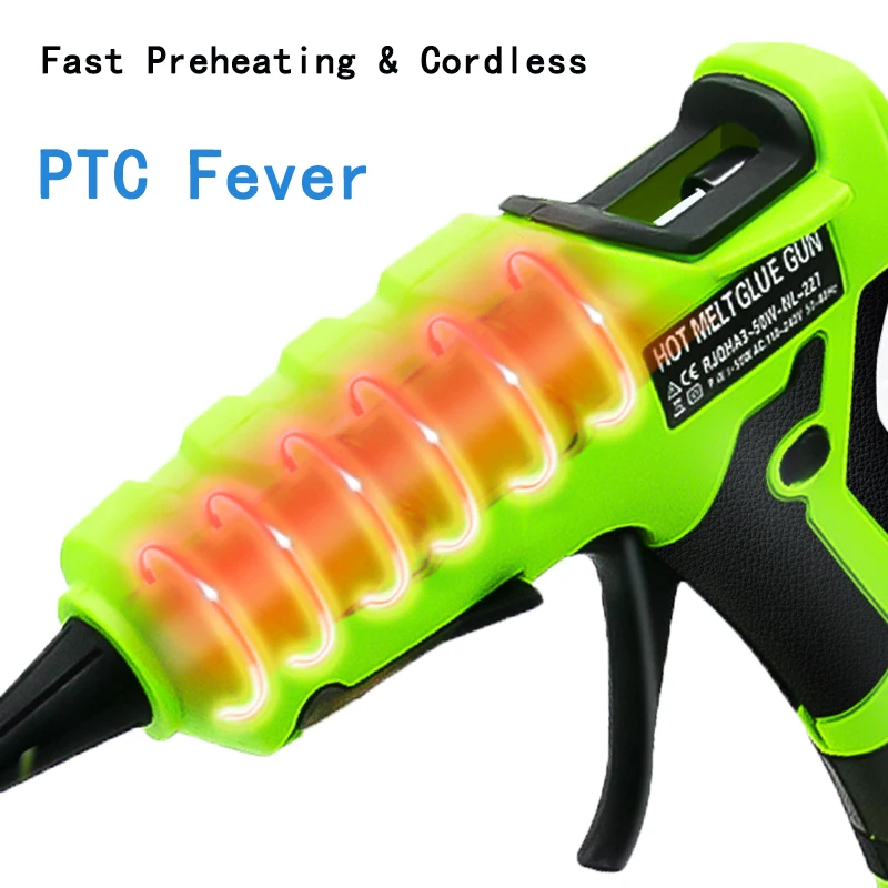 NL227C Wireless Lithium Battery Hot Melt Glue Gun For Makita BL1830 For Milwaukee M18 For Black Decker For Dewalt DCB183 DCB609