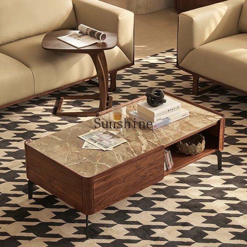 

Simple marble tea table small apartment rectangular table