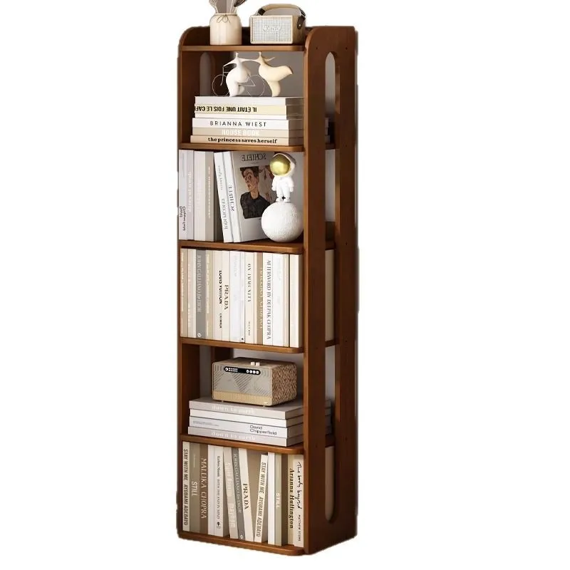 

All solid wood bookshelf Floor shelf Living room against the wall Corner locker Bedroom Bedroom Bedside does not take up space