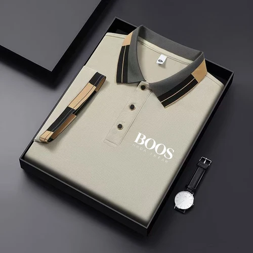 Imagen 2 del producto Nueva camiseta Polo para hombre, Top de manga corta, Top informal, moderno, transpirable, cómodo y de moda