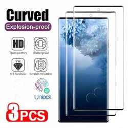 3Pcs Curved Tempered Glass Screen Protector For Samsung Galaxy S21 S23 S22 S24 Ultra S20 S21 S23 FE Note 20 10 S10 S9 Plus Glass