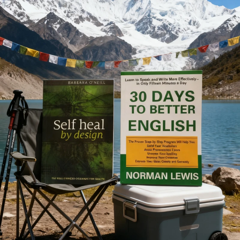 

《30 DAYS TO BETTER ENGLISH》 +《Self heal by design》Refine English Design Healing Your 30Day Transformation Journey Good book