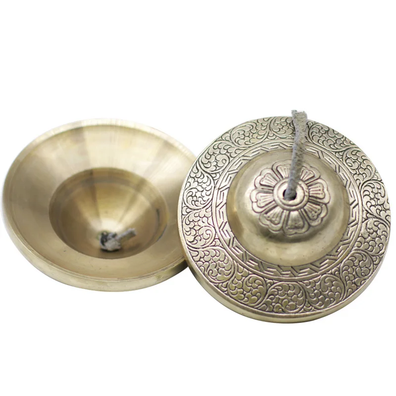 Nepal Handmade Finger Cymbals Percussion Instrument Copper Dingxia Large and Small Sizes Bell Retro Ornaments Direct Supply Whol