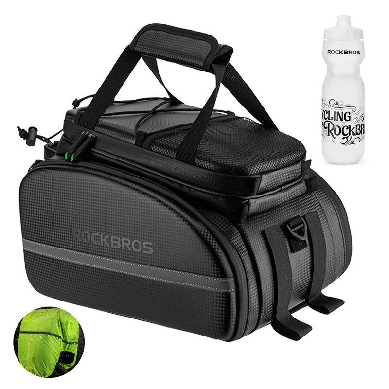 ROCKBROS Bicycle Bike 3 in1 Trunk Bags Large Capacity Bicycle Tail Rear Bag Road Mountain Reflective Luggage Carrier Cycling Bag image 3
