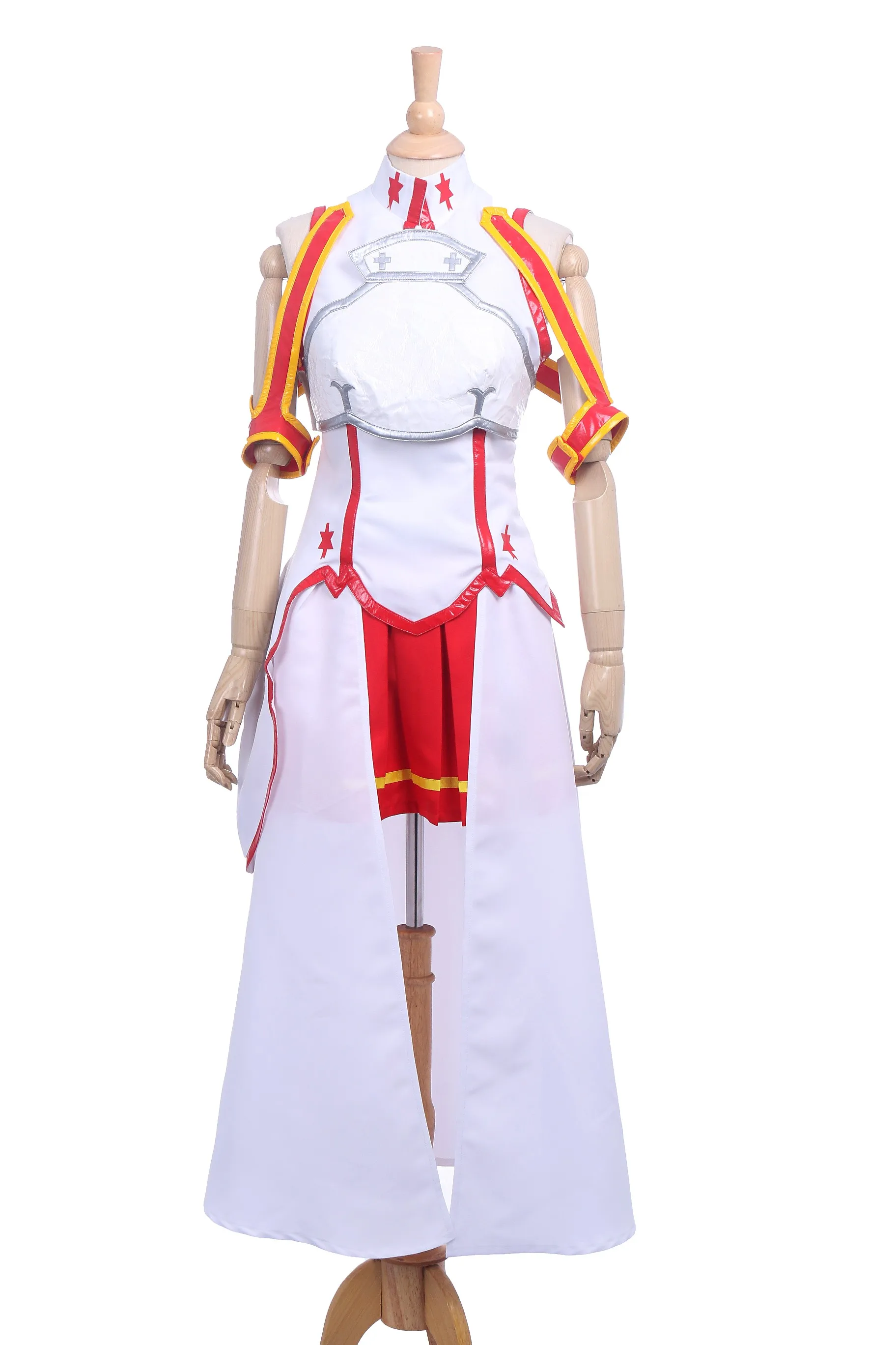

Sword art online Yuuki Asuna cosplay costume full set uniform dress with accessories for women halloween party outfit