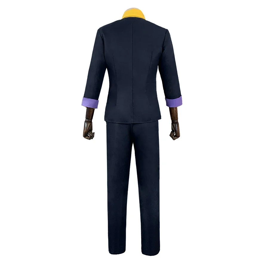 Costume de Cosplay Anime Cowboy Bebop Spike Spiegel, Blazer Uniforme, Perruque Trempée, Tenue de ixd'Halloween et de Carnaval, Hommes et Femmes