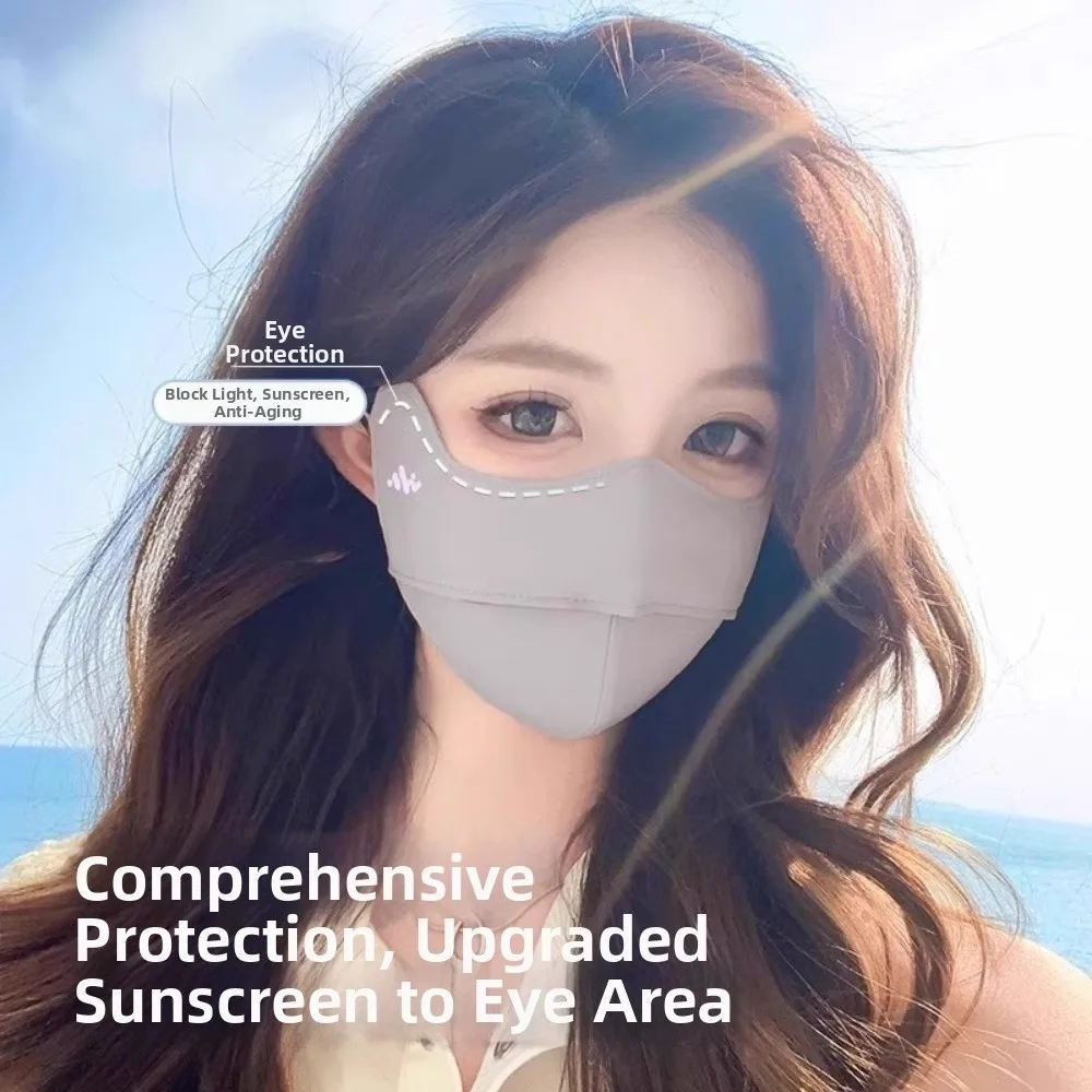 

UPF50+ Sunscreen Face Mask Protect The Corners of The Eyes Running & Cycling UV Protection Face Cover Breathable