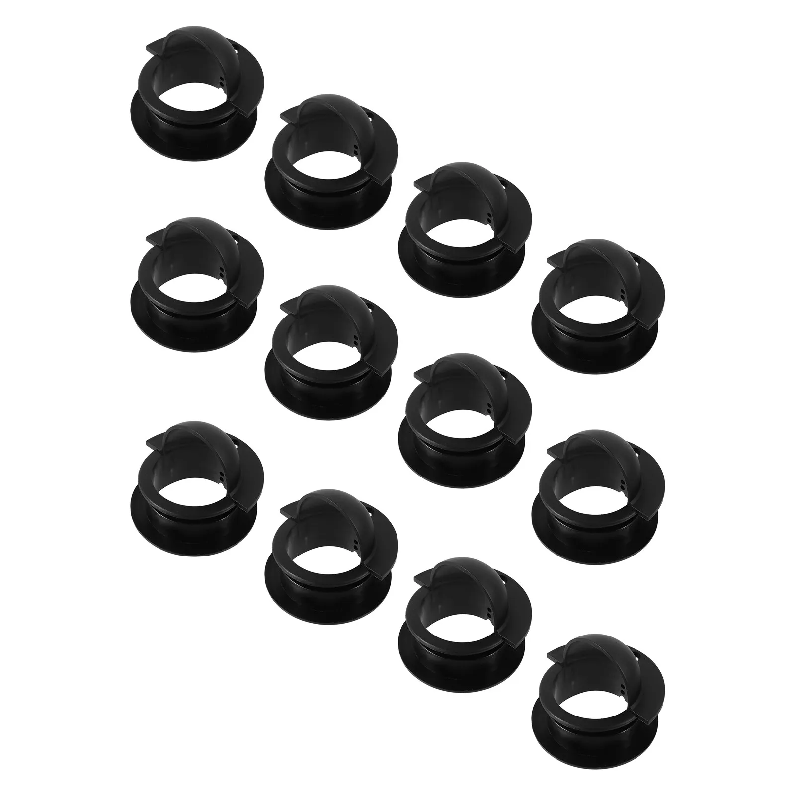 12個入り-ブラック-プラスチック製-フットボールテーブル-エントリーディッシュ-交換部品-標準フットボールテーブル用-アクセサリー-エントリーディッシュ