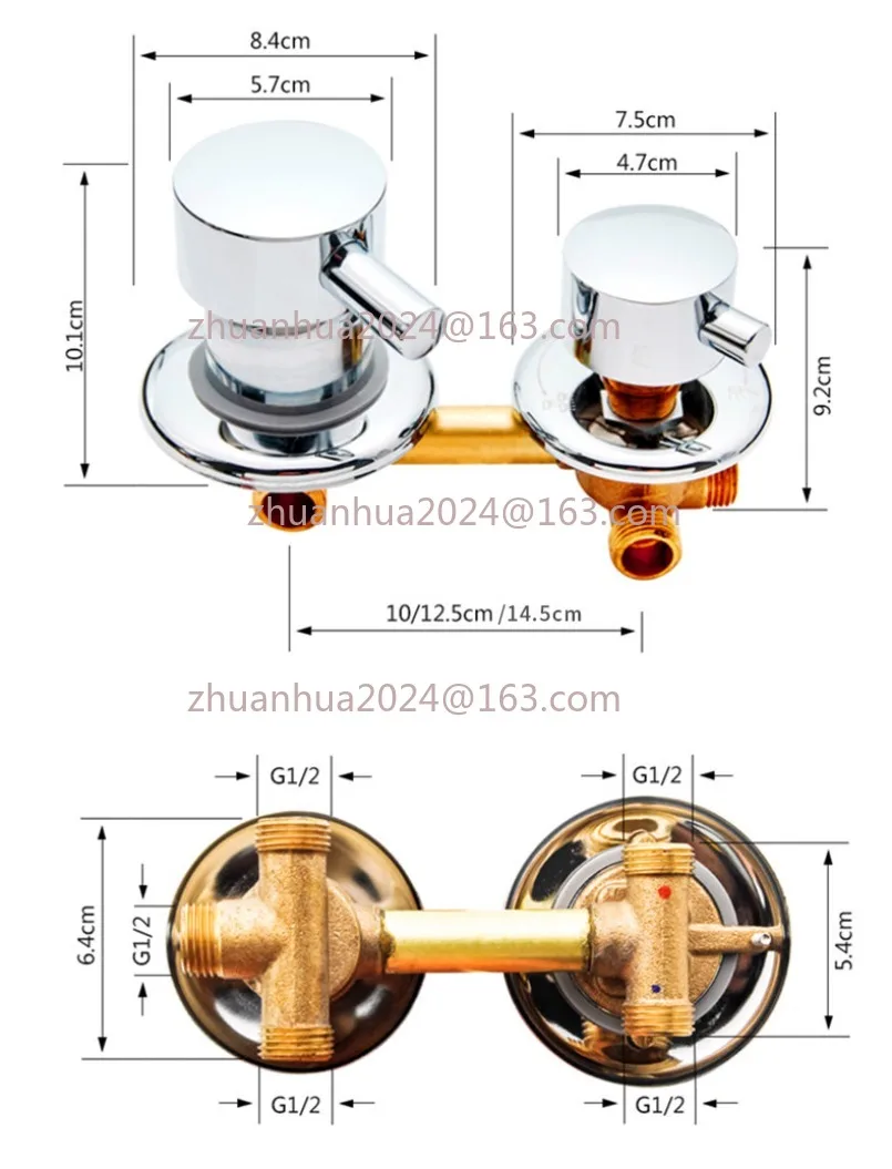 Water Mixing Valve Switch Shower Switch Control Faucet Mixer Shower Cabin Accessories Valve Diverter Tap 2/3/4Way Bath Faucet