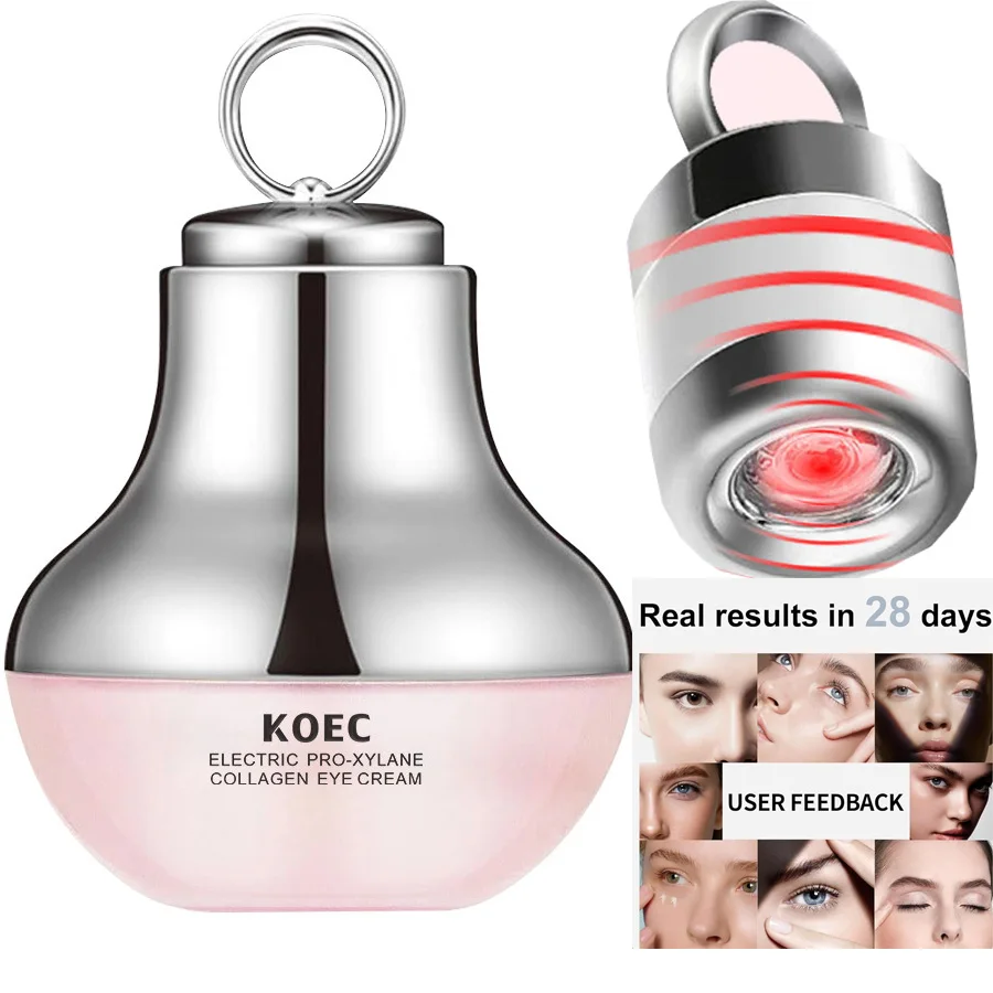 KOEC ﻿Six Peptide Electric Eye Cream Infrared Radiation Collagen Peptide Serum Eye Bags Firming Moisturizing Eye Care 30g