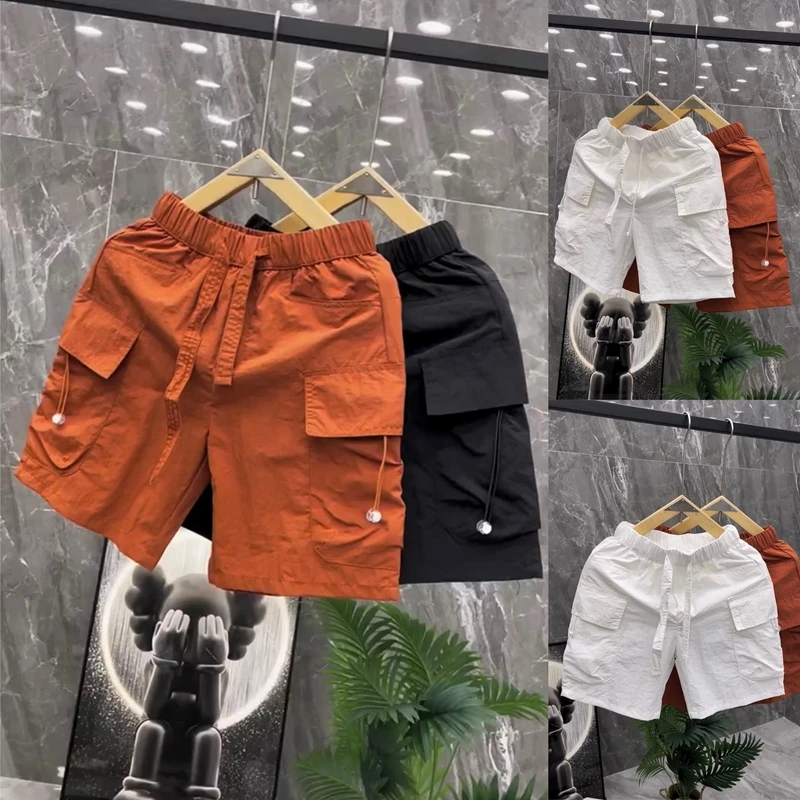 

Мужские спортивные шорты из ледяного шелка, летние, 2024, новые, повседневные, прямые, тонкие, модные, дышащие, легкие