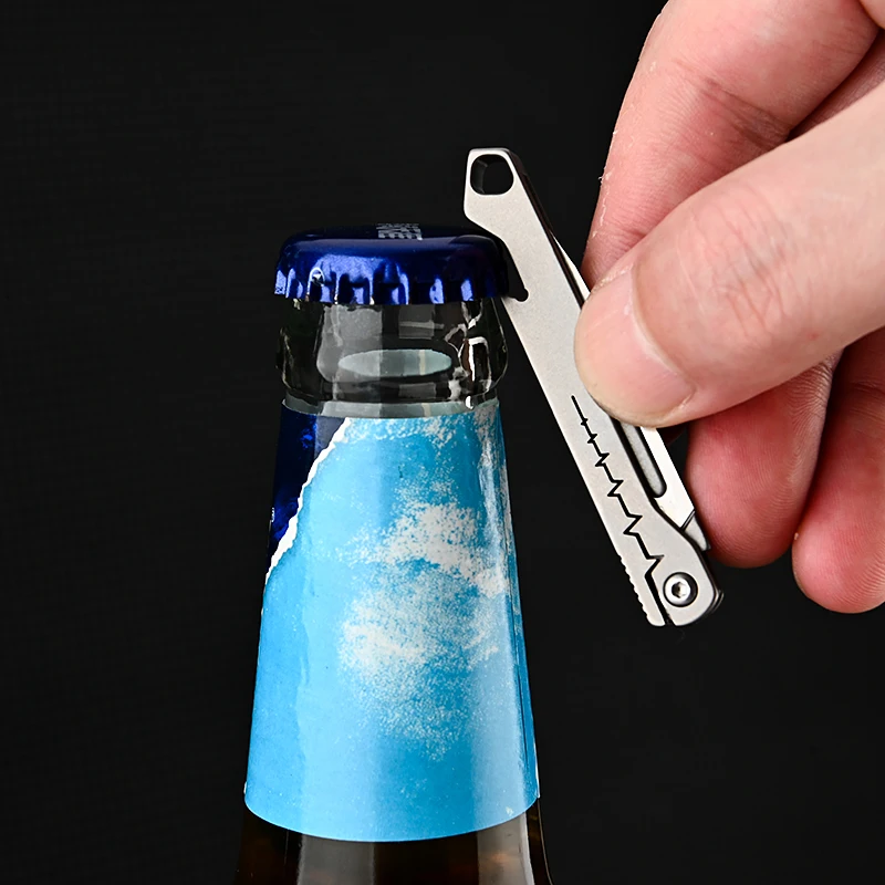 Imagem -06 - Titanium Alloy Mini Bisturi Utility Knife Quick Open Keychain Bolso Faca Dobrável Lâmina Substituível Self Defense Tool No.11