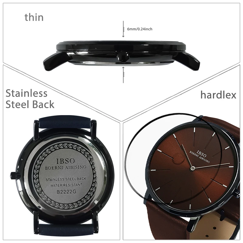 الفاخرة رقيقة جدا الأزرق كوارتز ساعة للرجال ، الذكور الساعات الاجتماعية ، التصميم الأصلي ، ساعة يد بسيطة ، عادية ، حزام من الجلد ، ساعات المعصم للبنين