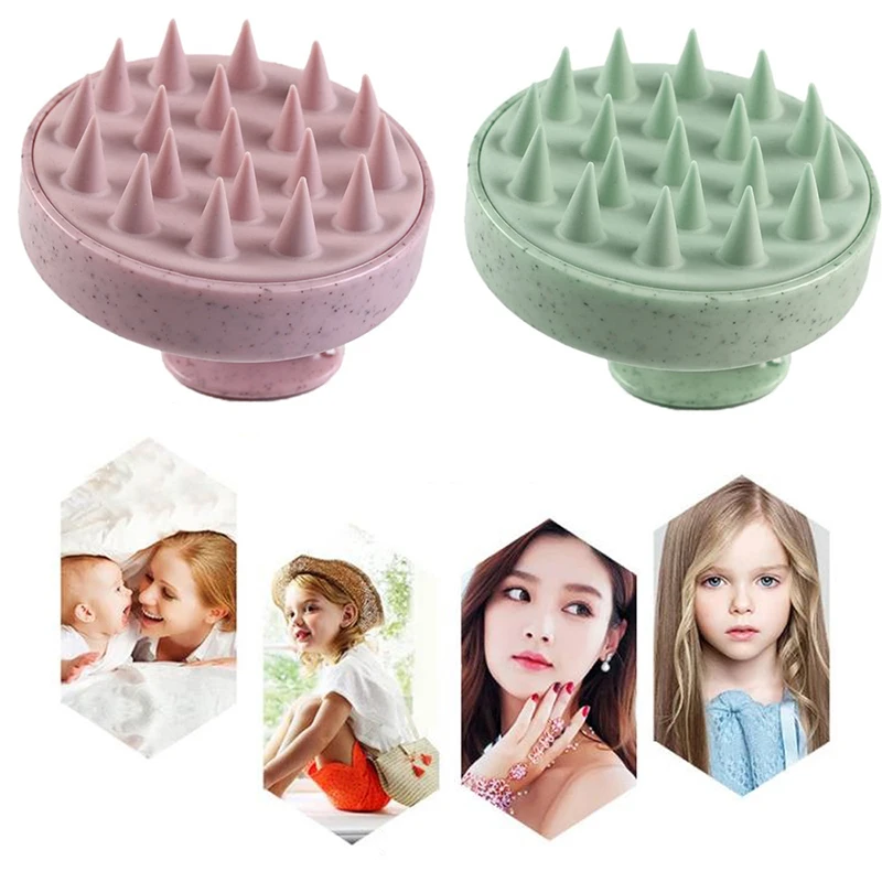 

1Pc Bath SPA Shower Brush Massage Brush Hair Brush Silicone Shampoo Head Scalp Massage Brush Body Brush Hair Washing Comb