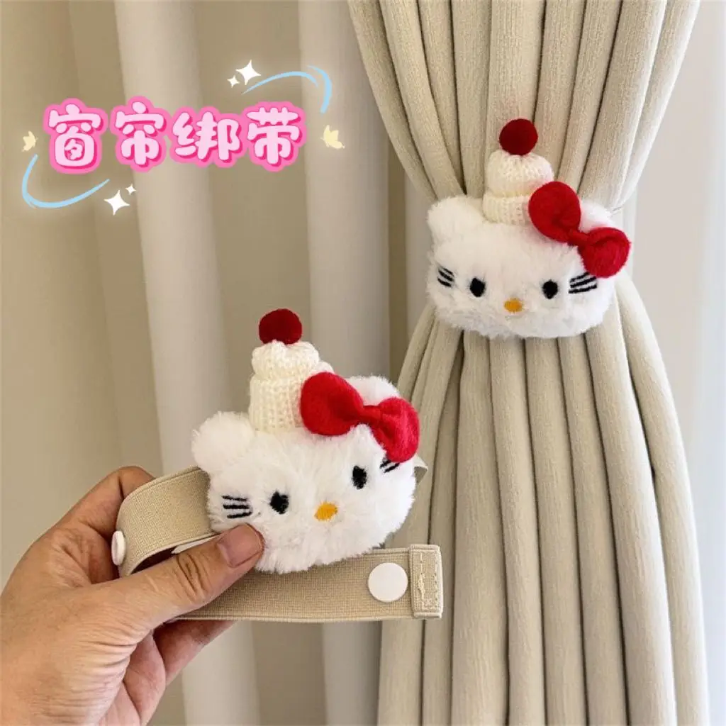 

Kawaii Hellokitty Cartoon Curtain Strap Bedroom Living Room Curtain Decoration Buckle Elastic Rope Strap