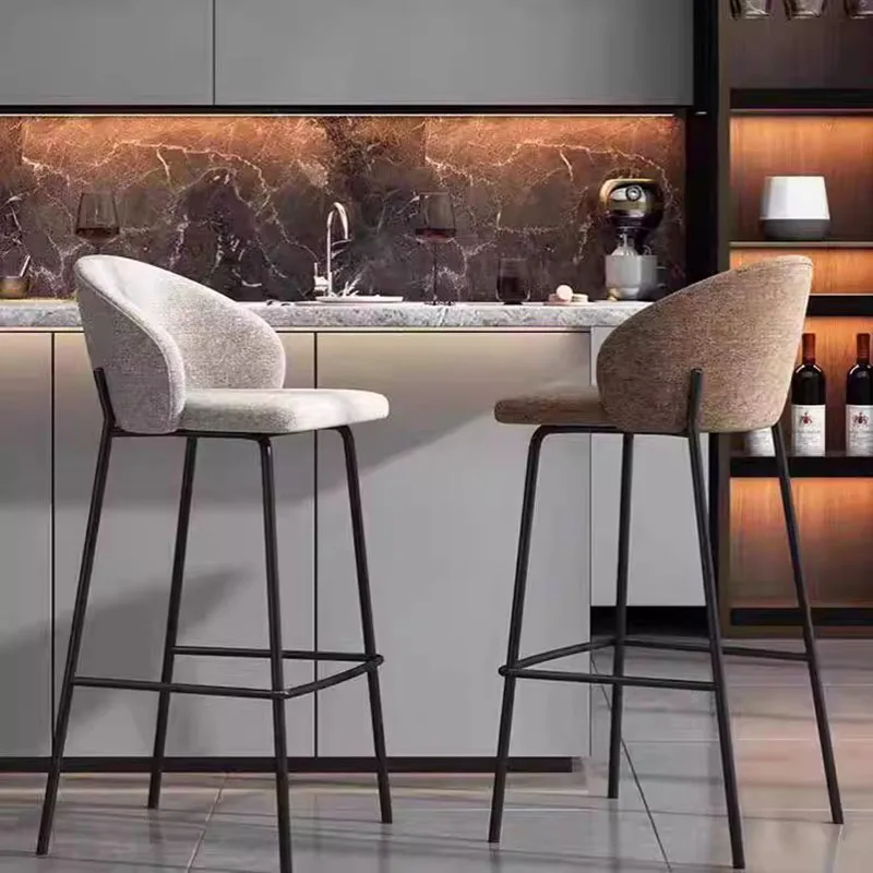 Mutfak Accent Bar Tabureleri İskandinav Tarzı Lüks Konforlu Dış Mekan Bar Tabureleri Taht Yüksekliği Yemek Odası Sandalyeleri Ev Mobilyaları