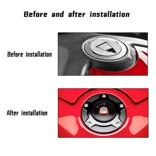 Imagen 2 del producto Nuevo para DUCATI Diavel V4 2023 Streetfighter V2 Panigale 1199 1299 899 959 CNC tapa de tanque de combustible de motocicleta con cubierta de caja de aire con llave