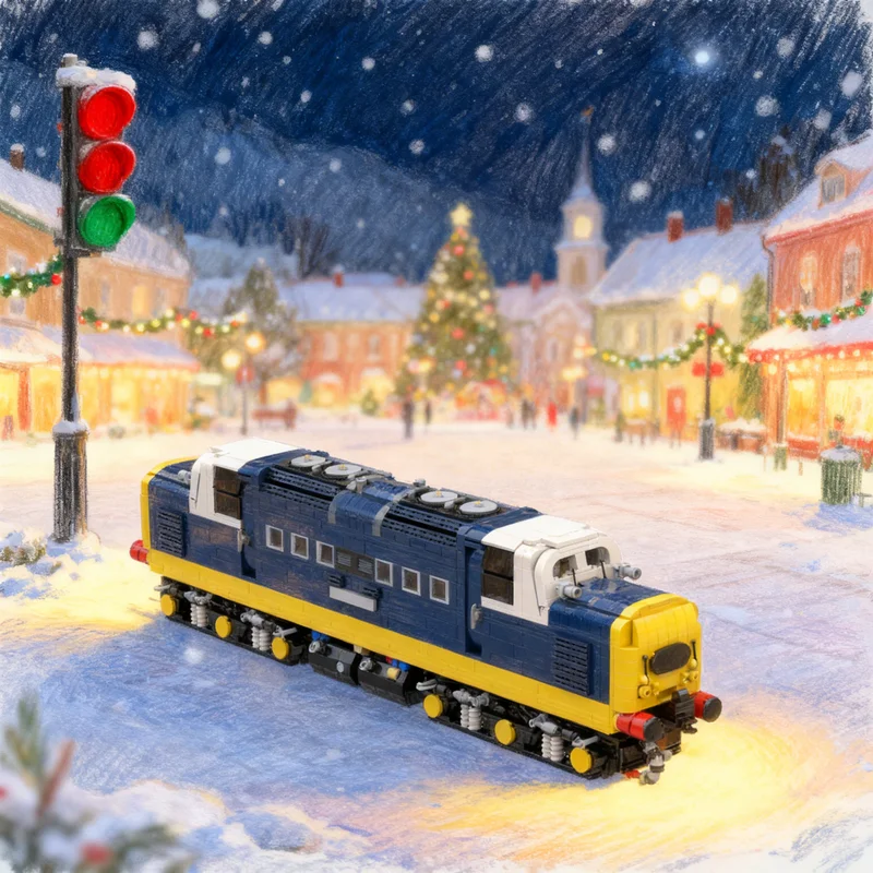 

2557pcs MOC British Rail Class 55 Train Model Building Blocks Creative DIY Gift Display Decor Assemble Premium Adult Kids Desk