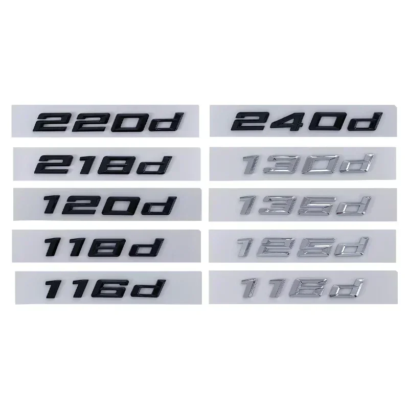 

ABS 3D Car Rear Trunk Letter Badge Emblem Exterior for BMW 116d 118d 120d 125d 135d 218d 220d 240d Auto Modification Accessories