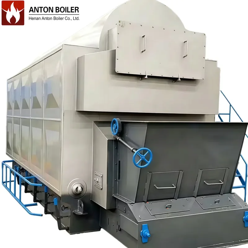 J 1~20 Tons Factory Price DZH DZL SZL Wood Pellet Chip Firewood Paddy Rice Solid Fueled Biomass Steam Boiler