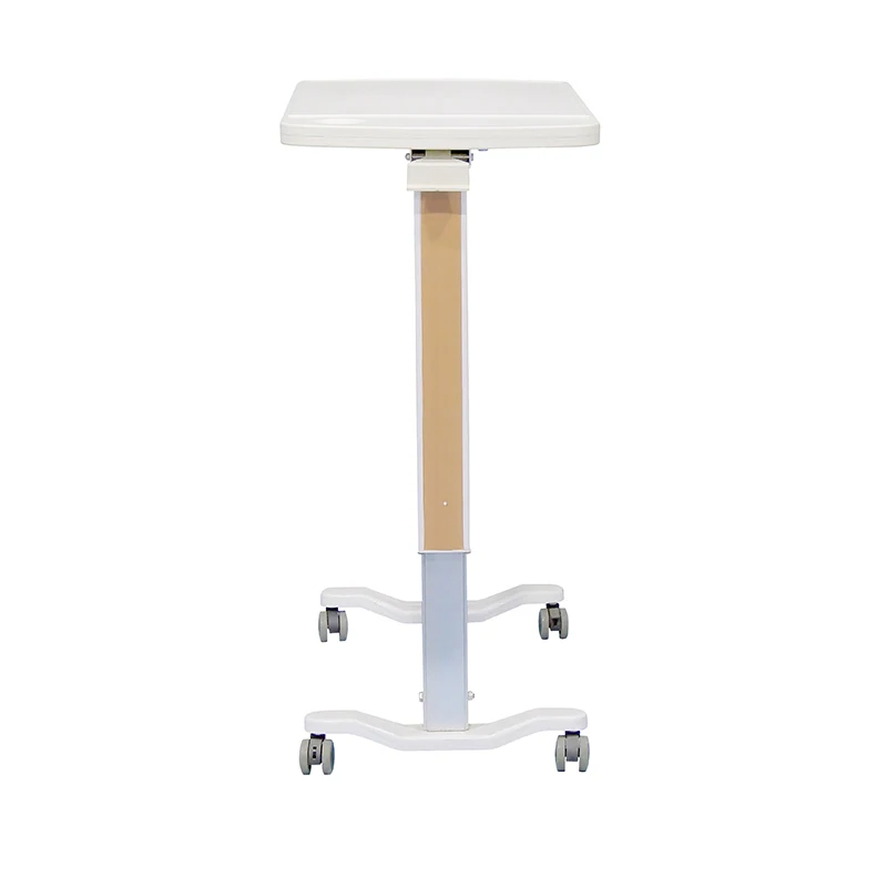 OEM Height Adjustable Hospital Moving Medical Overbed Bedside Trolley Table