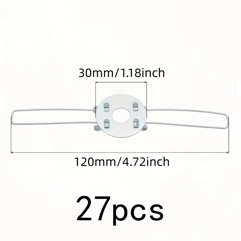 120mm Light Shade Fixing Springs 27 pcs, Sturdy Metal Material, Easy Snap-On Install, for DIY Illumination Projects