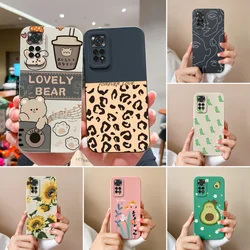 Case For Xiaomi Redmi Note 11S 4G 5G Bear Soft Liquid Silicone Full Protection Anti Choc Back Cover For Redmi Note11S 11 S Funda