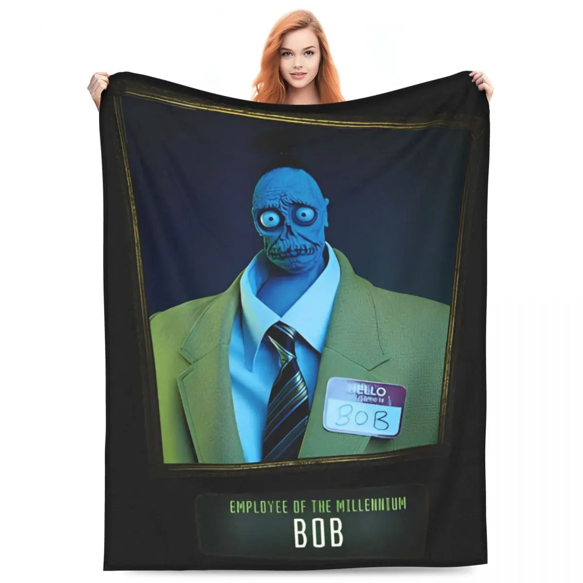 B-Beetlejuices Employee Of The Millennium Bob Knitted Blankets Flannel Super Warm Throw Blanket for Bedding Couch Bedroom Quilt