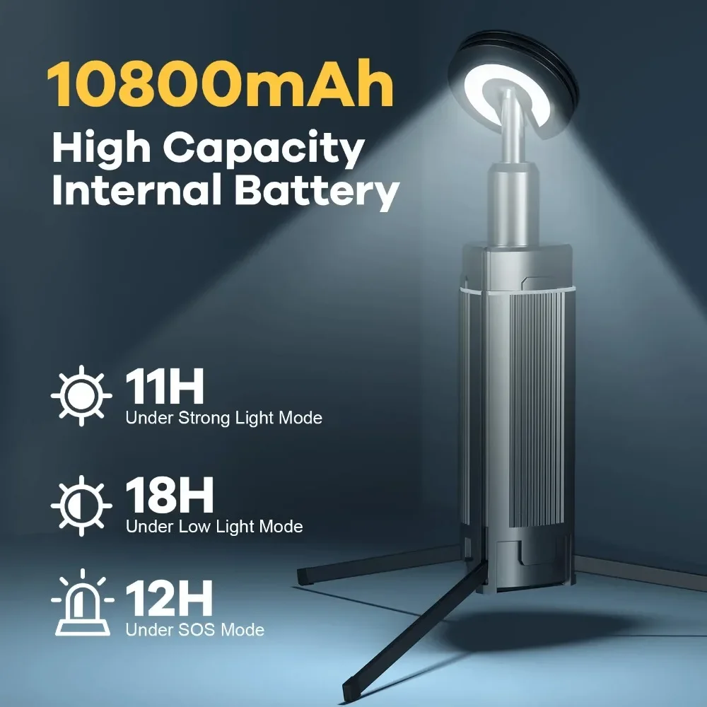 

Folding Camping Light Portable Telescopic Lanterns Built-in 10800mAh Outdoor Waterproof Emergency Lamp With Triangle Stand Base