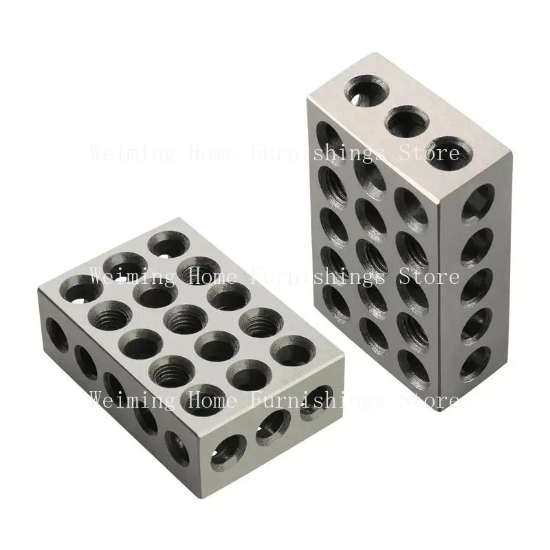Imagem -02 - Blocos de Precisão com Parafusos Conjunto de Blocos de Fixação Paralela Bloco de Aço 23 Furos 123 Calibre 255075 mm