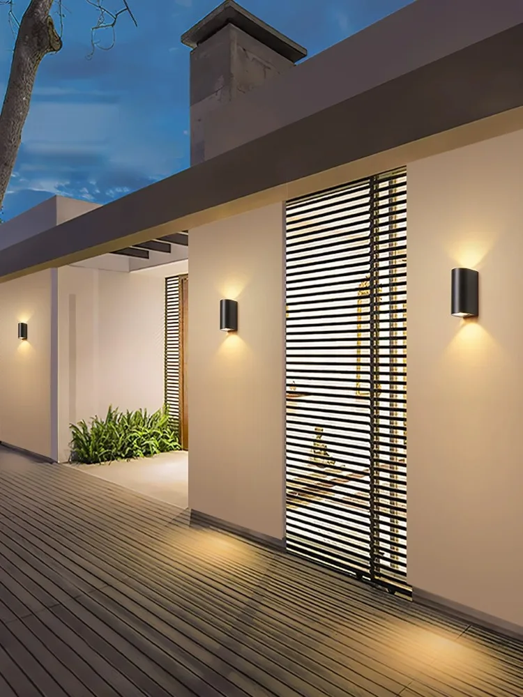 Outdoor Waterproof Led Wall Lamp IP65 Garden Light Courtyard Stairway Balcony Bedroom Bedside wall lamp Lighting Fixture Black