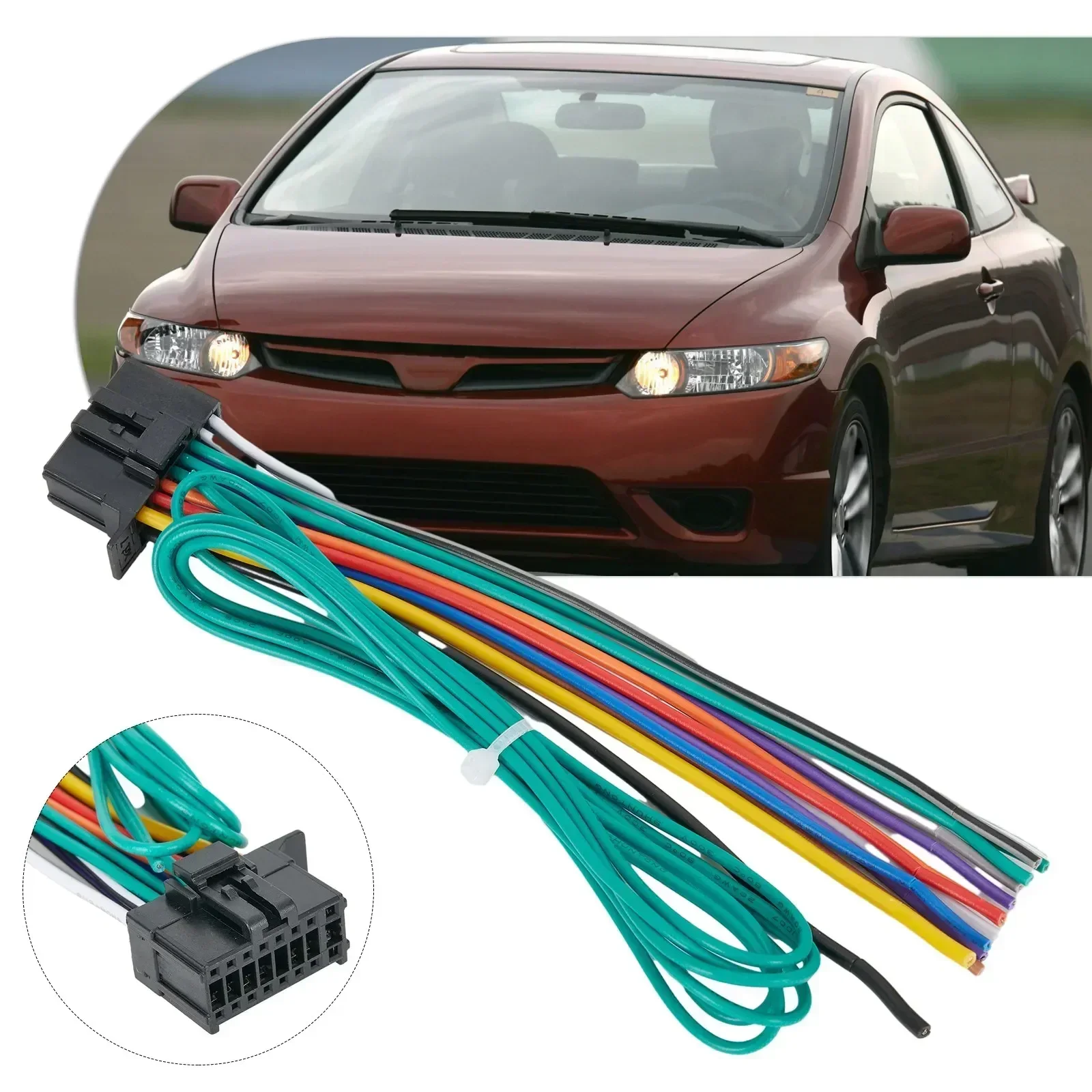 16-Pin Car Radio Plug- Stereo Wiring Harness- For 2010-Up Pioneer DEH Model- For DEH-1500 Cable- Car Player Stereo- Radio-
