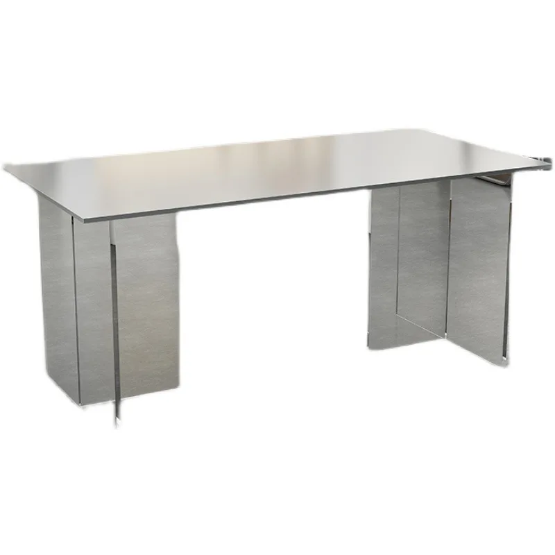 Clothing store flowing stainless steel island jewelry acrylic display table, modern simple bookcase