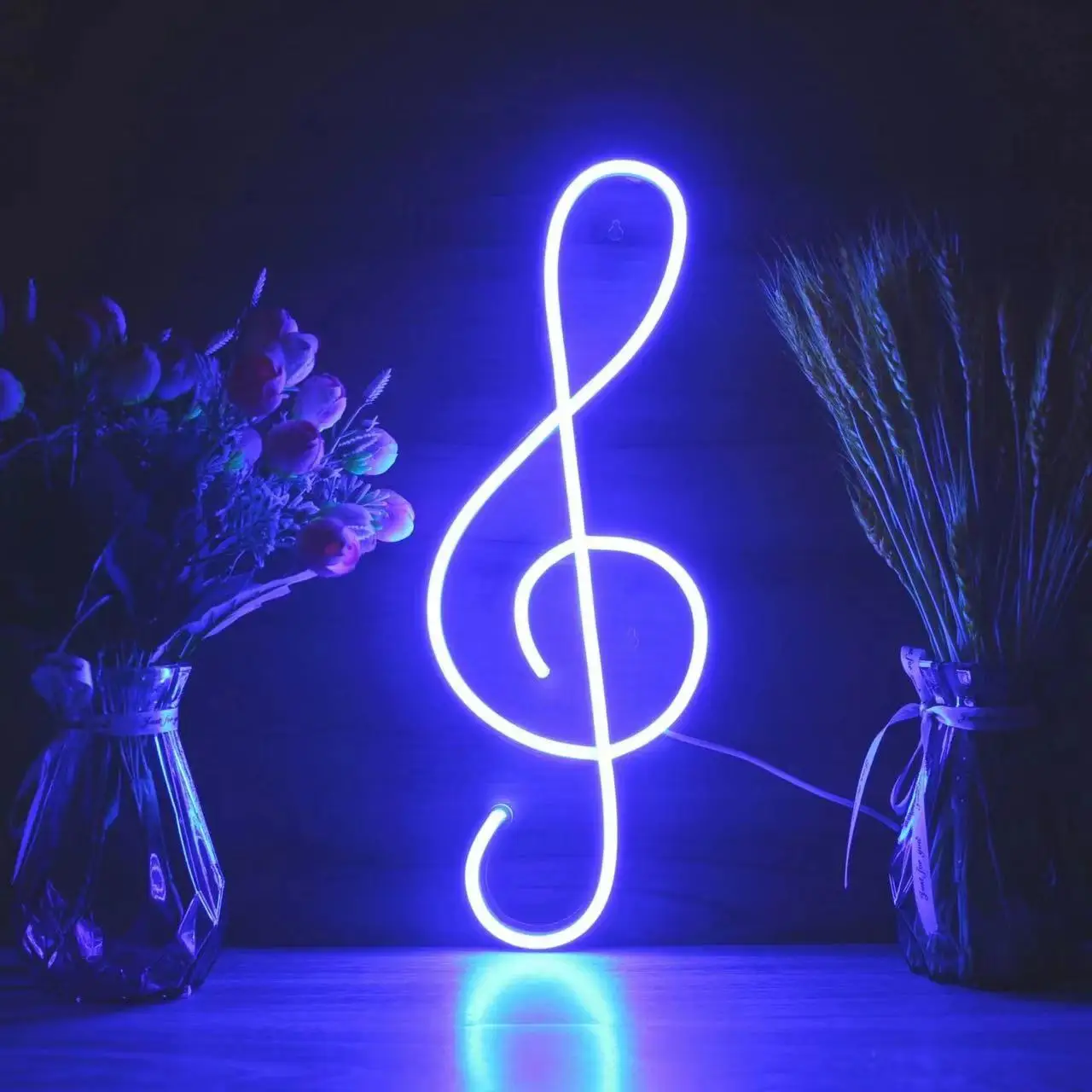 Music Note Guitar LED Neon Light Festival Decoration Luminous Neon Lamp Bedroom Living Room KTV Bar Party Home Decor Lamp