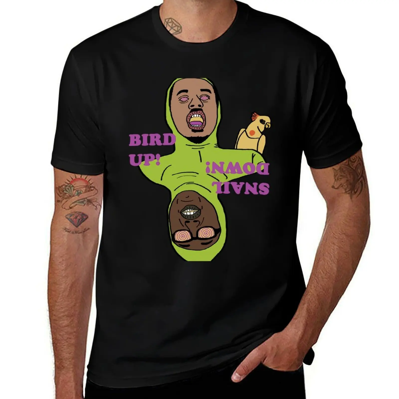 Bird Up! Snail Down! T-Shirt Christmas Casual Tee Shirt T-Shirt