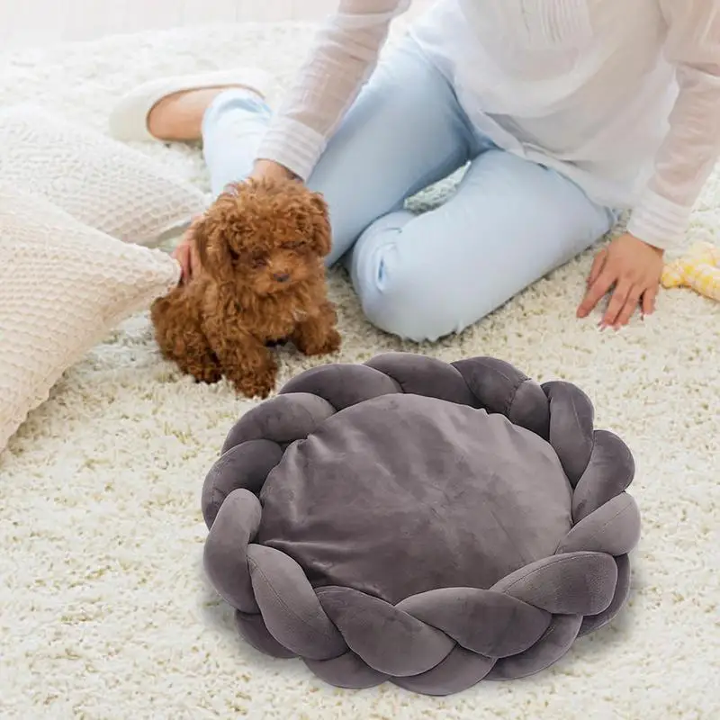 Round Cat Bed Comfortable Dog Bed Knitted Pet Bed Soft Bed Cat Bed Dog Bed Warm Pet Bed For Puppy And Kitten Machine Washable