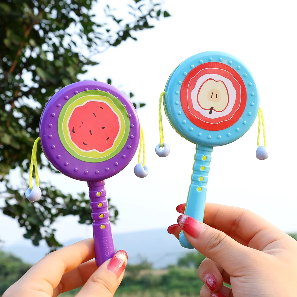 1-10pcs Children's Puzzle Plastic Hand Rattle Toys Baby Early Education Shake Grip Training Toy Soothe Ringing Kids Gift Toys