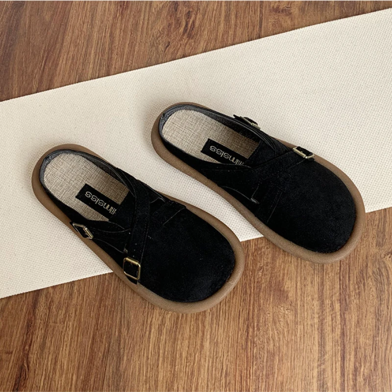 Women\'s Closed Toe Slippers 2023 New Mules Cotton Breathable Flat Sandals Outdoor Casual Shoes Soft Sole Comfort Ladies Slides