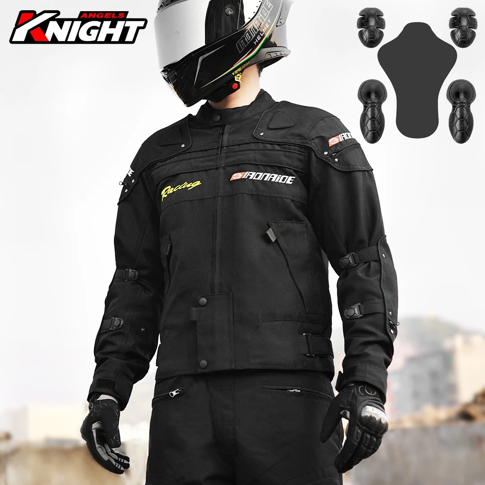 

Мужская мотоциклетная куртка, износостойкая защита от падения, одежда для мотокросса, ветрозащитная мотоциклетная куртка с защитой от 5 предметов M-3XL
