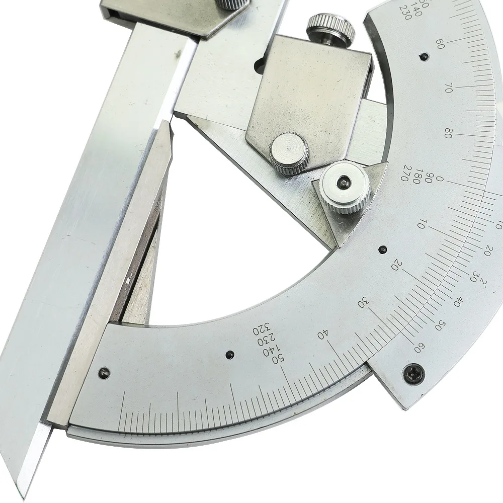 Allsome 320° Universal Protractor 0.02 Precision Goniometer Angle Measuring Finder Ruler Tool Woodworking Measuring Tool