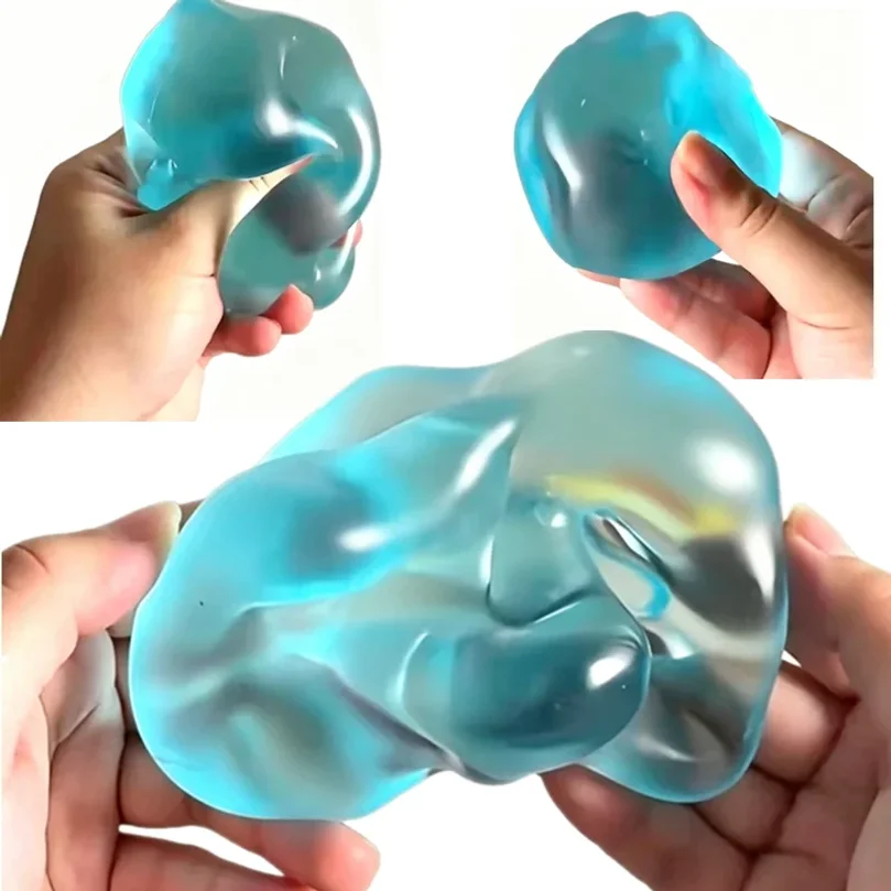 

Blue Maltose Squishy Toys Anti Stress Sensory Fidgets Toy Soft Simulated Transparent Blue Maltose Slow-rebound Decompression Toy