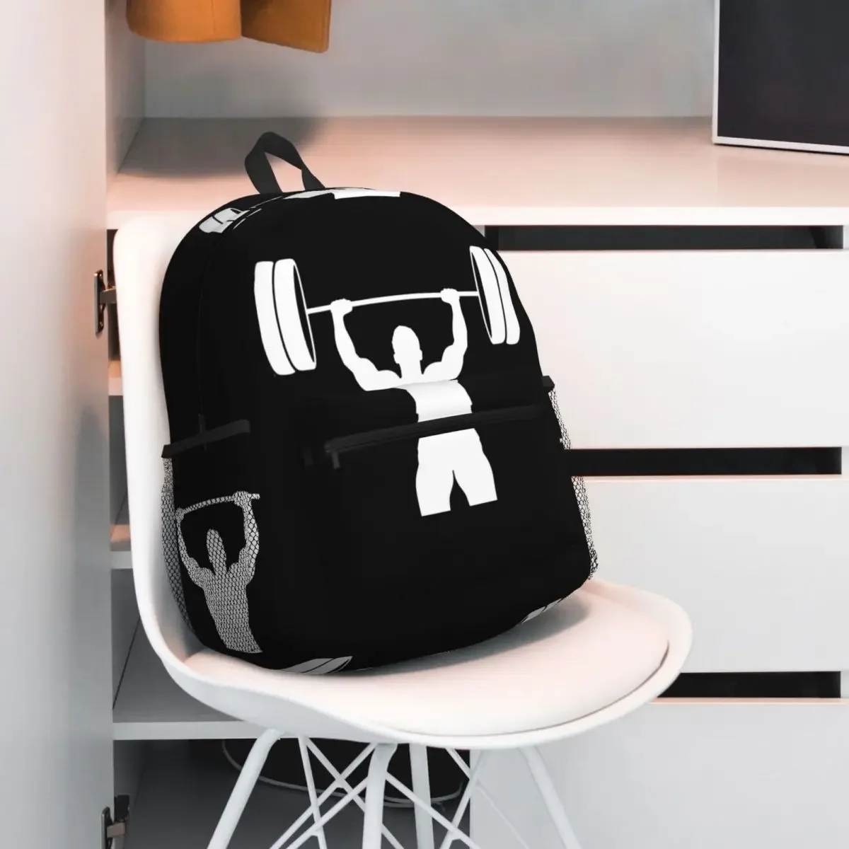 

Белый рюкзак для тяжелой атлетики, рюкзак большой емкости для мальчиков и девочек, школьная сумка, сумки на плечо для мужчин и женщин