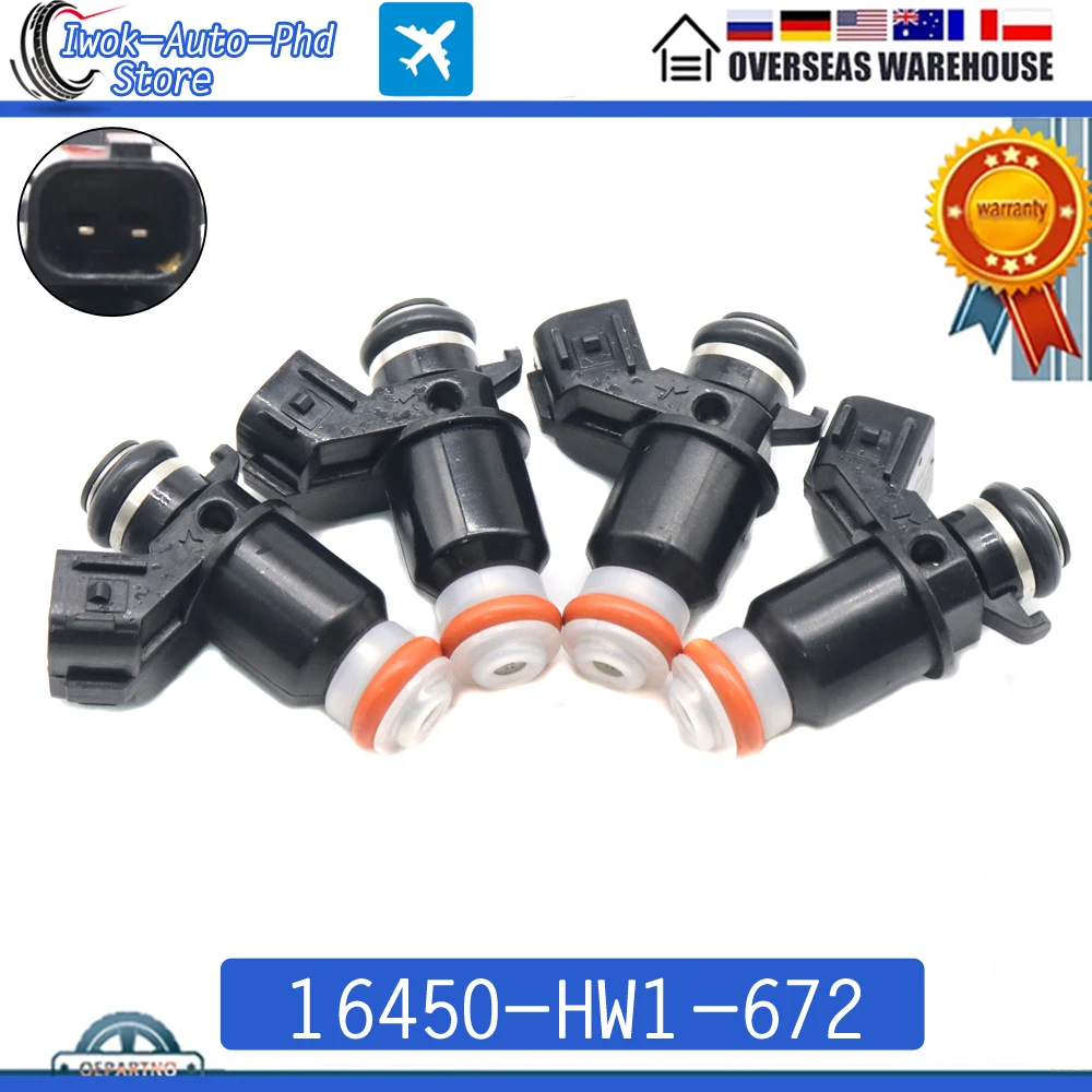 16450-HW1-672 Car Fuel Injector Nozzle for Honda AquaTrax F12 F12X 02-07 R12 R12X 03-07 16450HW1672 16450 HW1 672