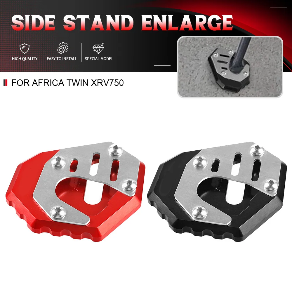 

For HONDA XRV750 AFRICA TWIN XR-V750 XR V750 Motorcycle Accessories Kickstand Side Stand Motorbike Extension Pad Support Plate