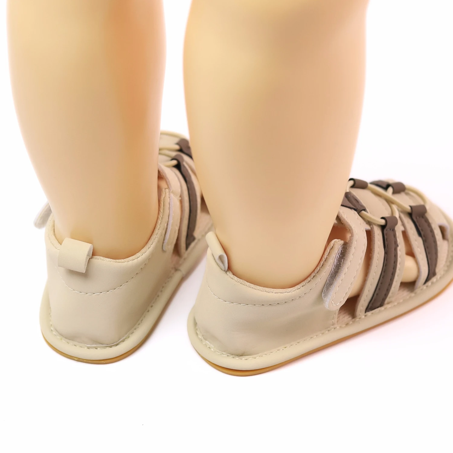 Rabeisir Baby Peuter Sandalen, Zachte Zolen Opstapschoenen Met Gepersonaliseerd Sportontwerp, Ademend En Antislip