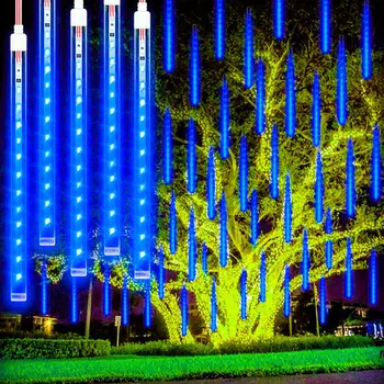 8 Buis Meteorenregen Led Lichtslingers Kerstboom Decoraties Straat Garland Voor Fee Decor Noel Nieuwjaar Navidad 2024