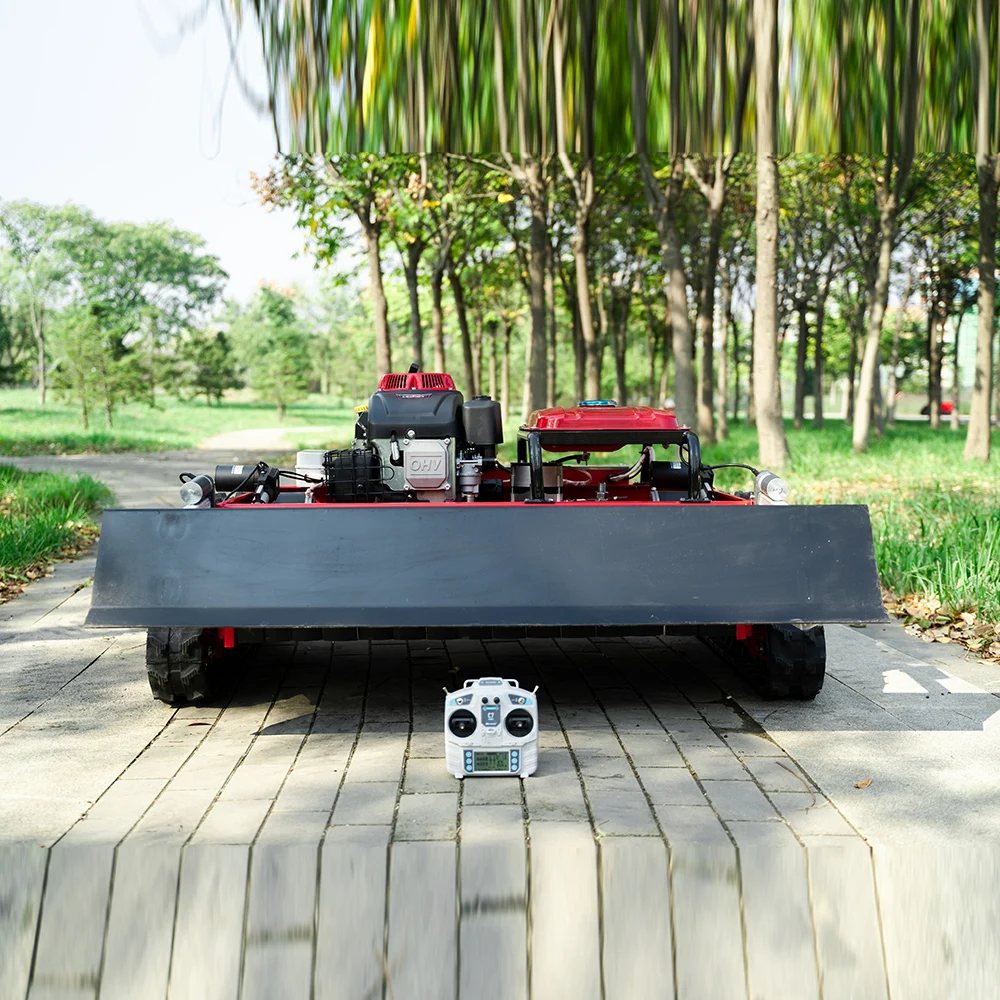 1080mm cutting width Remote control electric zero turn crawler robot lawn mowers crawler lawn mower