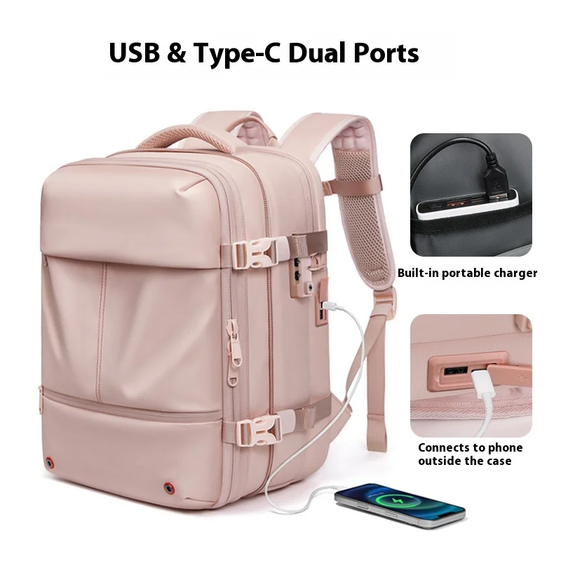 Tas Kasual Bisnis Kemasan Kompresi Vakum Tas Travel Y2k Ransel Fashion Ransel Kapasitas Besar Tas Tahan Air Untuk Pria