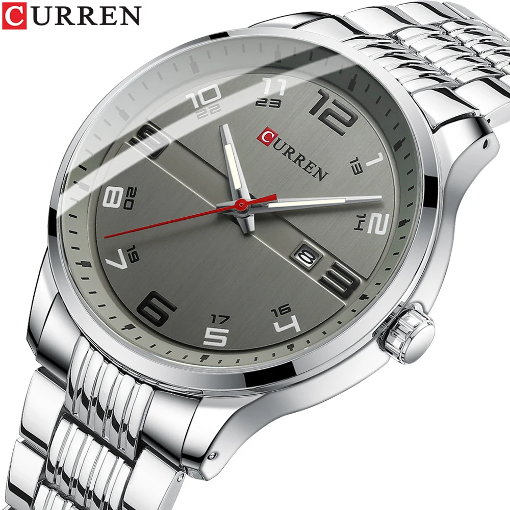 

CURREN 8411 Watch Men's Luxury Brand Large Military Sports Watch Stainless Steel Simple Luminous Men's Clock Relogio Masculino