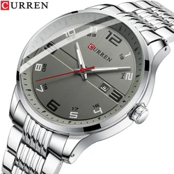 CURREN 8411 Watch Men's Luxury Brand Large Military Sports Watch Stainless Steel Simple Luminous Men's Clock Relogio Masculino